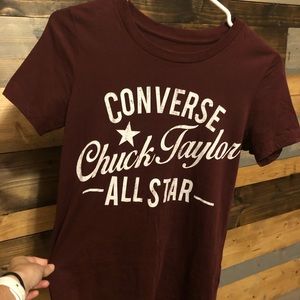 Converse All-Star short sleeve maroon shirt